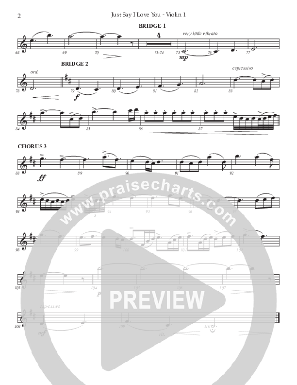 Just Say I Love You (Choral Anthem SATB) String Ensemble (Prestonwood Worship / Prestonwood Choir / Arr. Jonathan Walker)