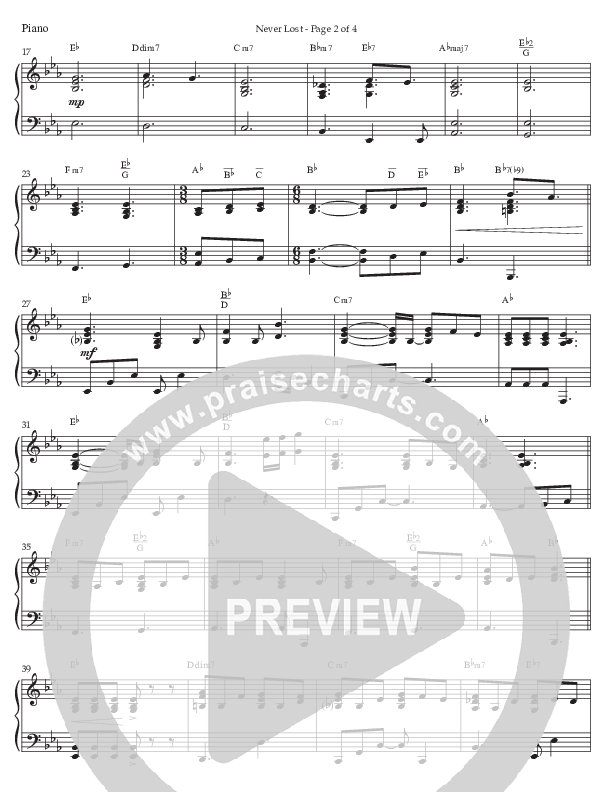 Never Lost (Choral Anthem SATB) Piano Sheet (Prestonwood Worship / Prestonwood Choir / Arr. Jonathan Walker)