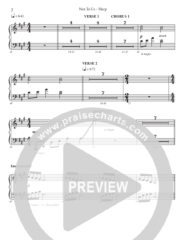 Not To Us (Choral Anthem SATB) Harp (Prestonwood Worship / Prestonwood Choir / Arr. Jonathan Walker)