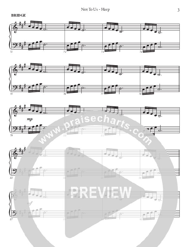 Not To Us (Choral Anthem SATB) Harp (Prestonwood Worship / Prestonwood Choir / Arr. Jonathan Walker)