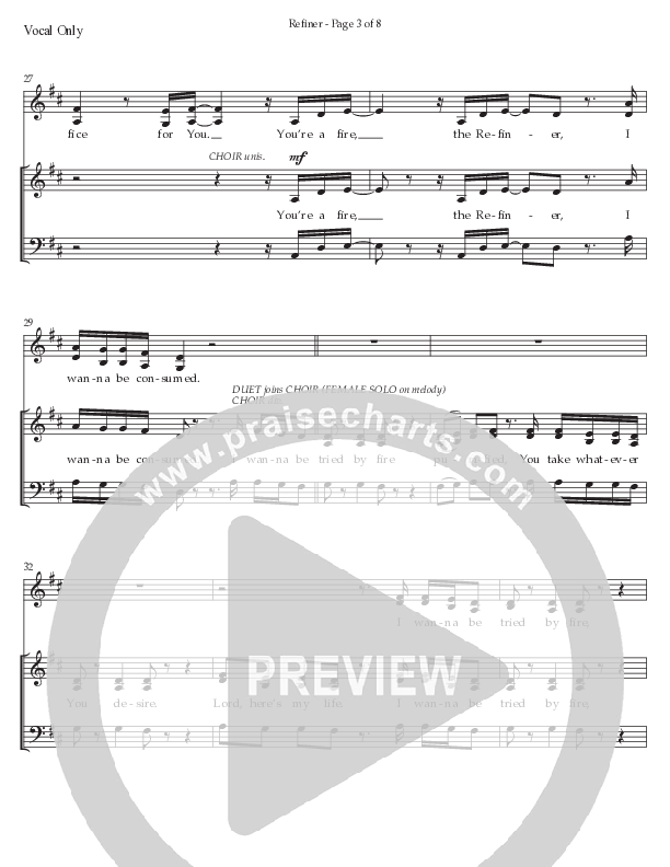 Refiner (Choral Anthem) Choir Sheet CH (Prestonwood Choir / Arr. Jonathan Walker)