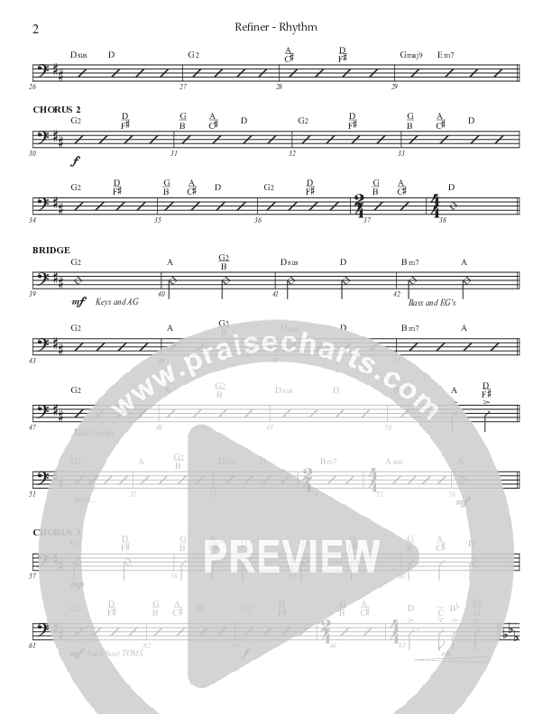 Refiner (Choral Anthem SATB) Rhythm Chart (Prestonwood Worship / Prestonwood Choir / Arr. Jonathan Walker)