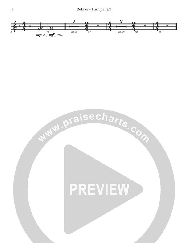 Refiner (Choral Anthem) Trumpet 2/3 (Prestonwood Choir / Arr. Jonathan Walker)