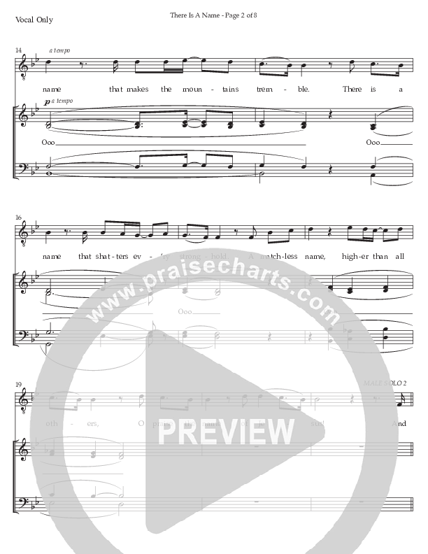 There Is A Name (Choral Anthem SATB) Choir Sheet CH (Prestonwood Worship / Prestonwood Choir / Arr. Jonathan Walker)
