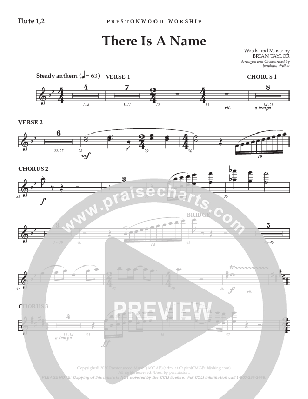 There Is A Name (Choral Anthem SATB) Flute 1/2 (Prestonwood Worship / Prestonwood Choir / Arr. Jonathan Walker)