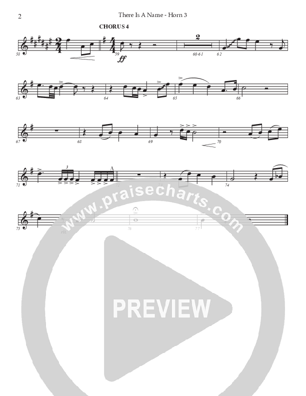There Is A Name (Choral Anthem SATB) French Horn 3 (Prestonwood Worship / Prestonwood Choir / Arr. Jonathan Walker)