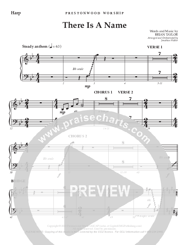 There Is A Name (Choral Anthem SATB) Harp (Prestonwood Worship / Prestonwood Choir / Arr. Jonathan Walker)