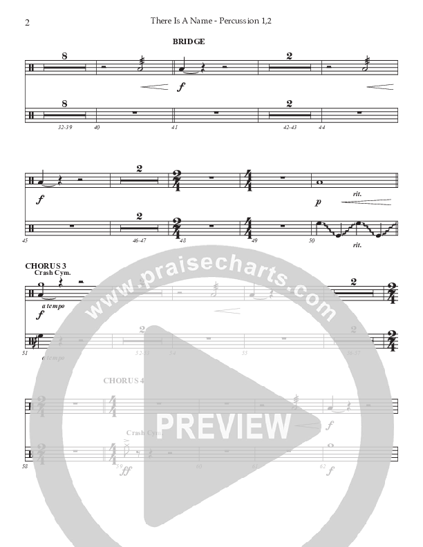 There Is A Name (Choral Anthem SATB) Percussion 1/2 (Prestonwood Worship / Prestonwood Choir / Arr. Jonathan Walker)