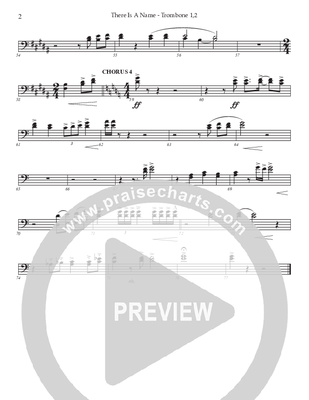 There Is A Name (Choral Anthem SATB) Trombone 1/2 (Prestonwood Worship / Prestonwood Choir / Arr. Jonathan Walker)