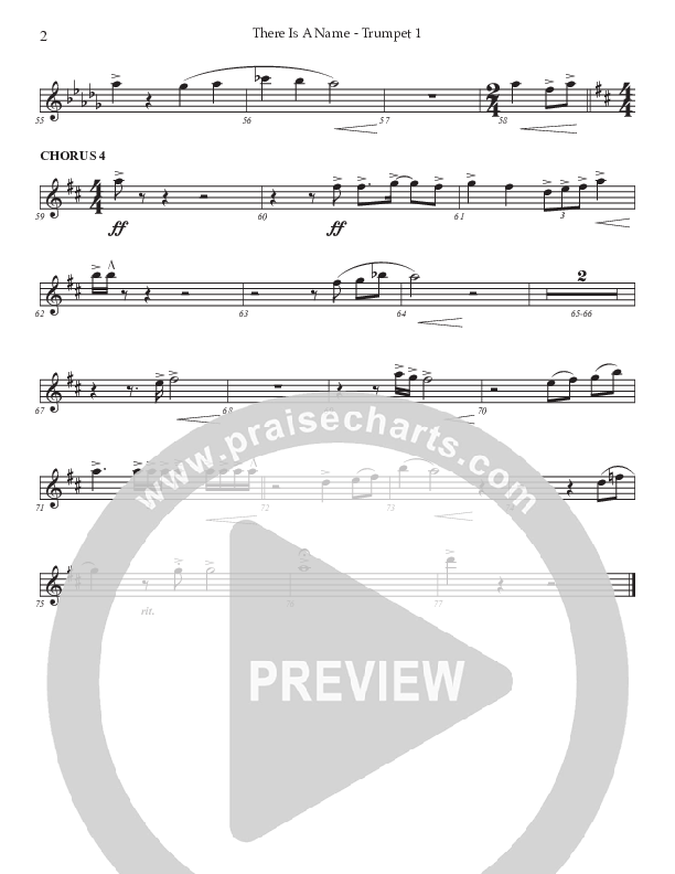 There Is A Name (Choral Anthem SATB) Trumpet 1 (Prestonwood Worship / Prestonwood Choir / Arr. Jonathan Walker)