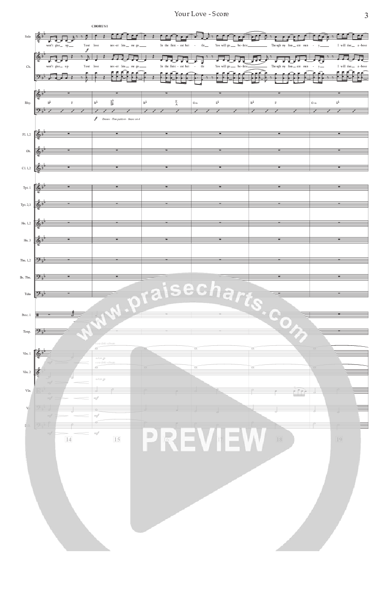 Your Love (Choral Anthem SATB) Conductor's Score (Prestonwood Worship / Prestonwood Choir / Arr. Jonathan Walker / Orch. Michael Neale)
