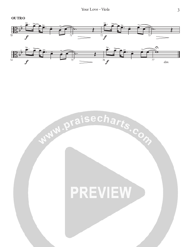 Your Love (Choral Anthem SATB) Viola (Prestonwood Worship / Prestonwood Choir / Arr. Jonathan Walker / Orch. Michael Neale)