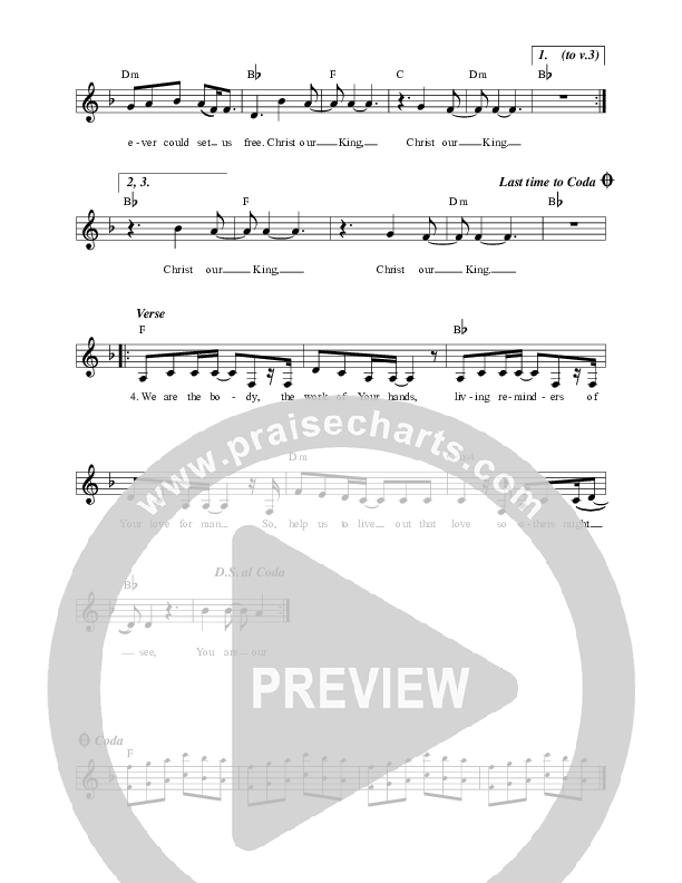 Christ Our King Lead Sheet (Village Lights)