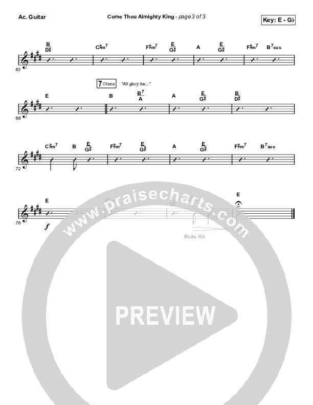 Come Thou Almighty King Acoustic Guitar (Keith & Kristyn Getty)