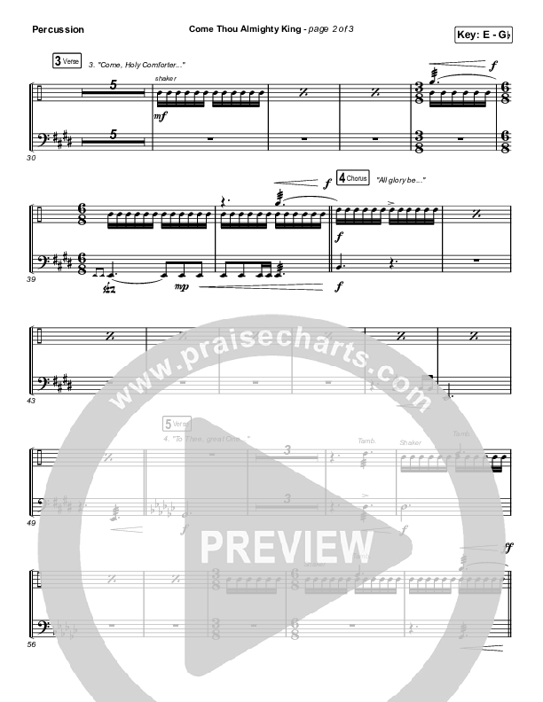 Come Thou Almighty King Percussion (Keith & Kristyn Getty)