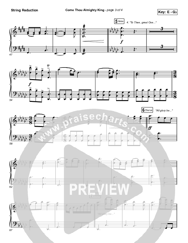 Come Thou Almighty King String Reduction (Keith & Kristyn Getty)