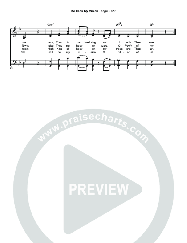 Be Thou My Vision Hymn Sheet (Keith & Kristyn Getty)