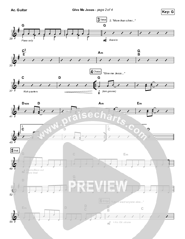 Give Me Jesus Acoustic Guitar (UPPERROOM / Abbie Gamboa)