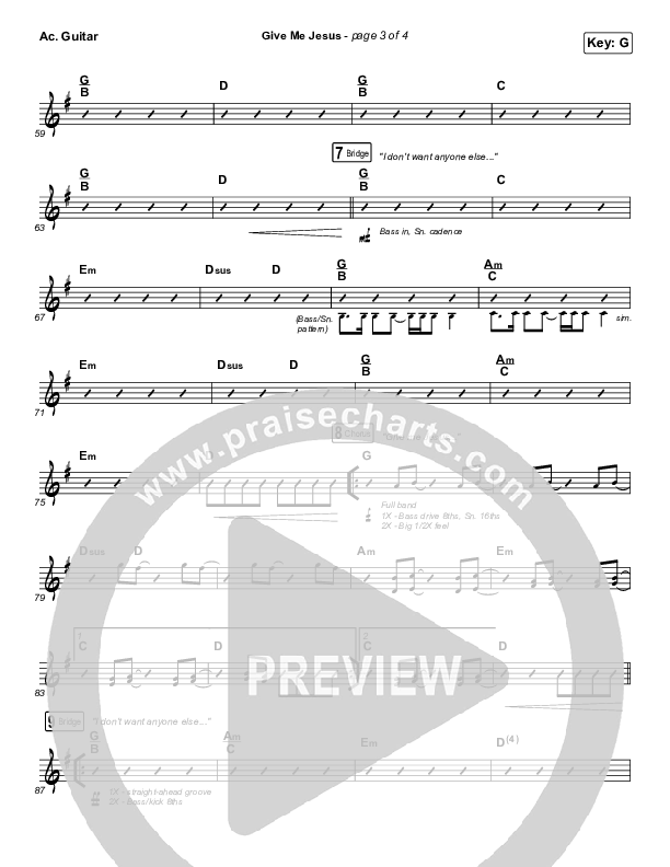 Give Me Jesus Acoustic Guitar (UPPERROOM / Abbie Gamboa)