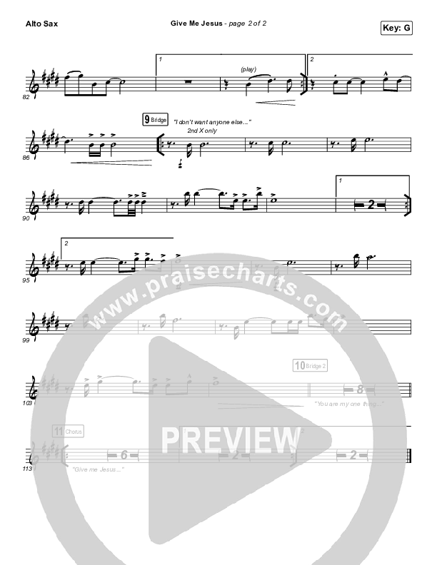 Give Me Jesus Alto Sax (UPPERROOM / Abbie Gamboa)