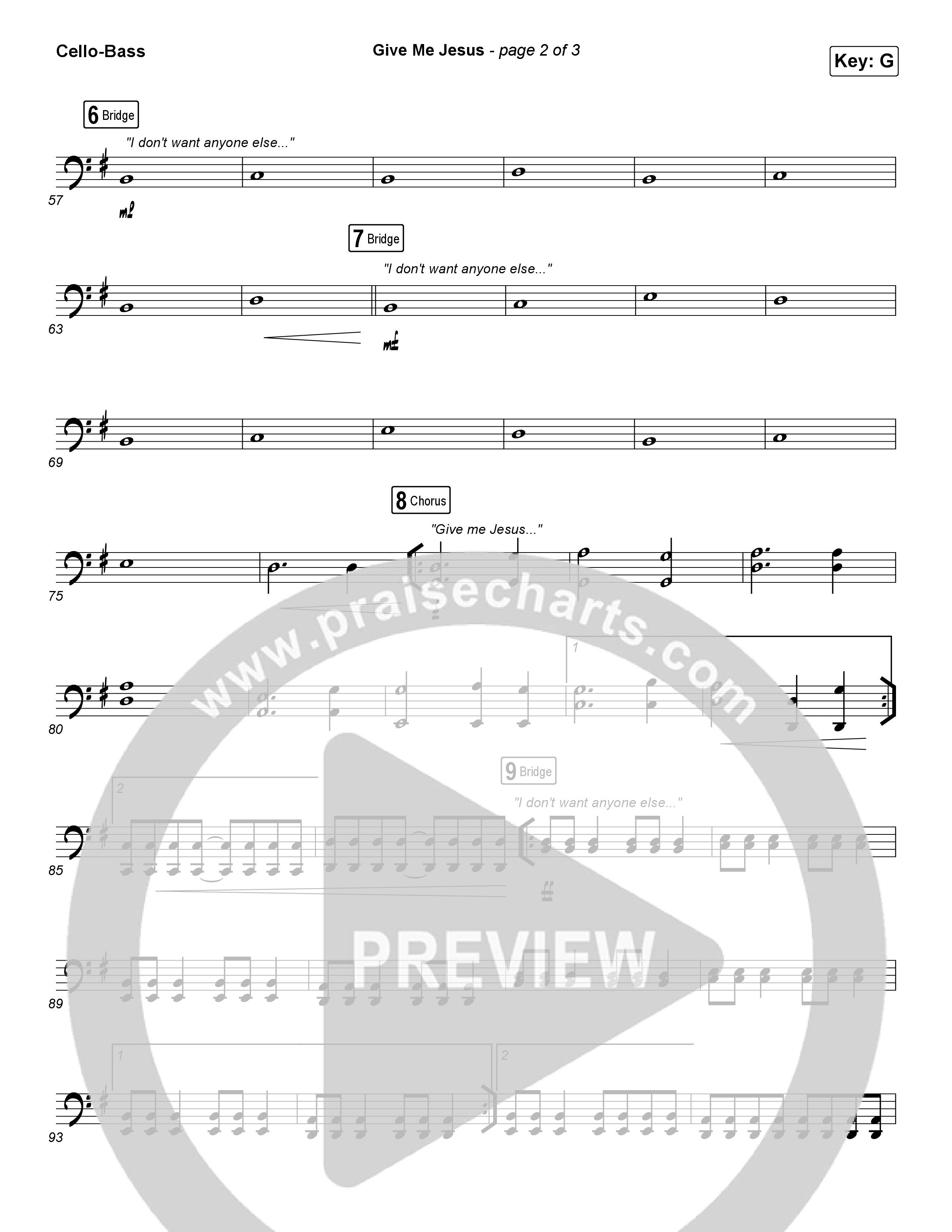 Give Me Jesus Cello/Bass (UPPERROOM / Abbie Gamboa)