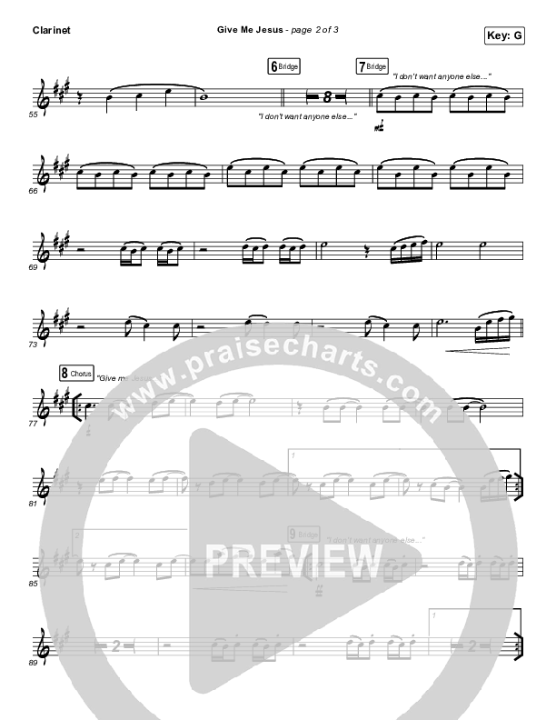 Give Me Jesus Clarinet (UPPERROOM / Abbie Gamboa)