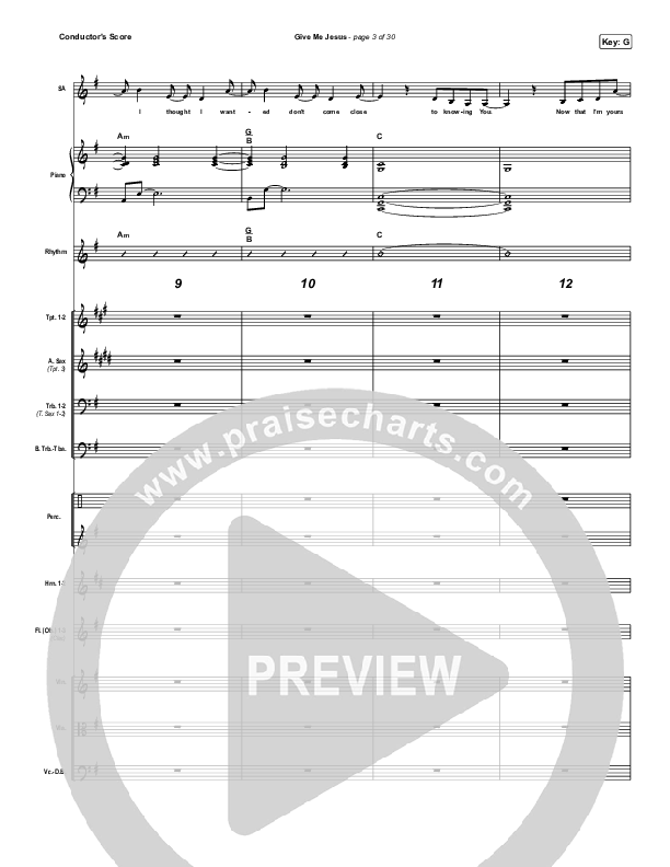 Give Me Jesus Conductor's Score (UPPERROOM / Abbie Gamboa)