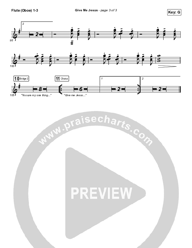 Give Me Jesus Flute/Oboe 1/2/3 (UPPERROOM / Abbie Gamboa)