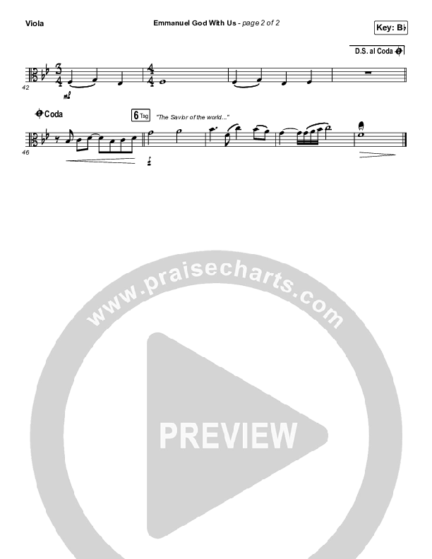 Emmanuel God With Us (Live) Viola (Chris Tomlin)