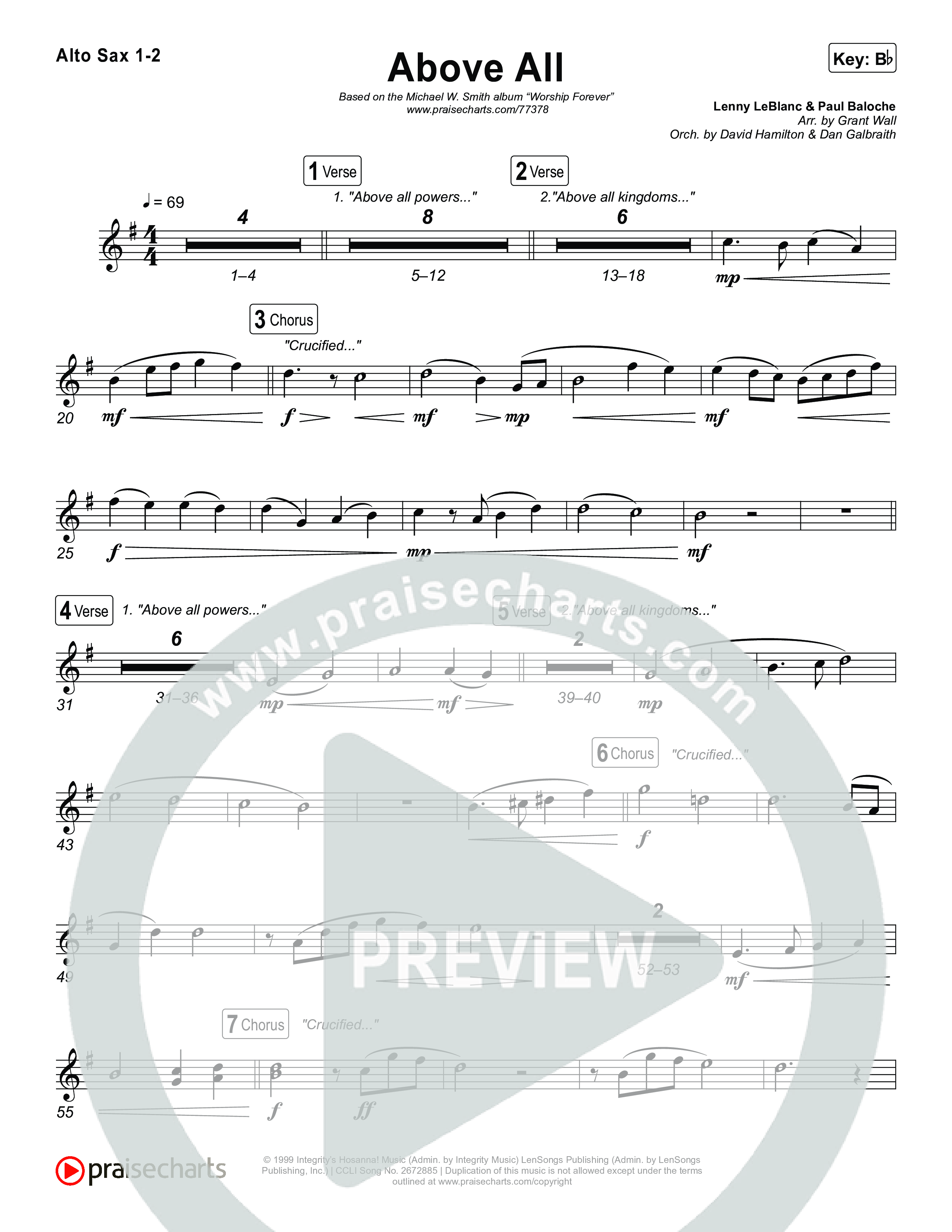 Above All (Live) Sax Pack (Michael W. Smith)