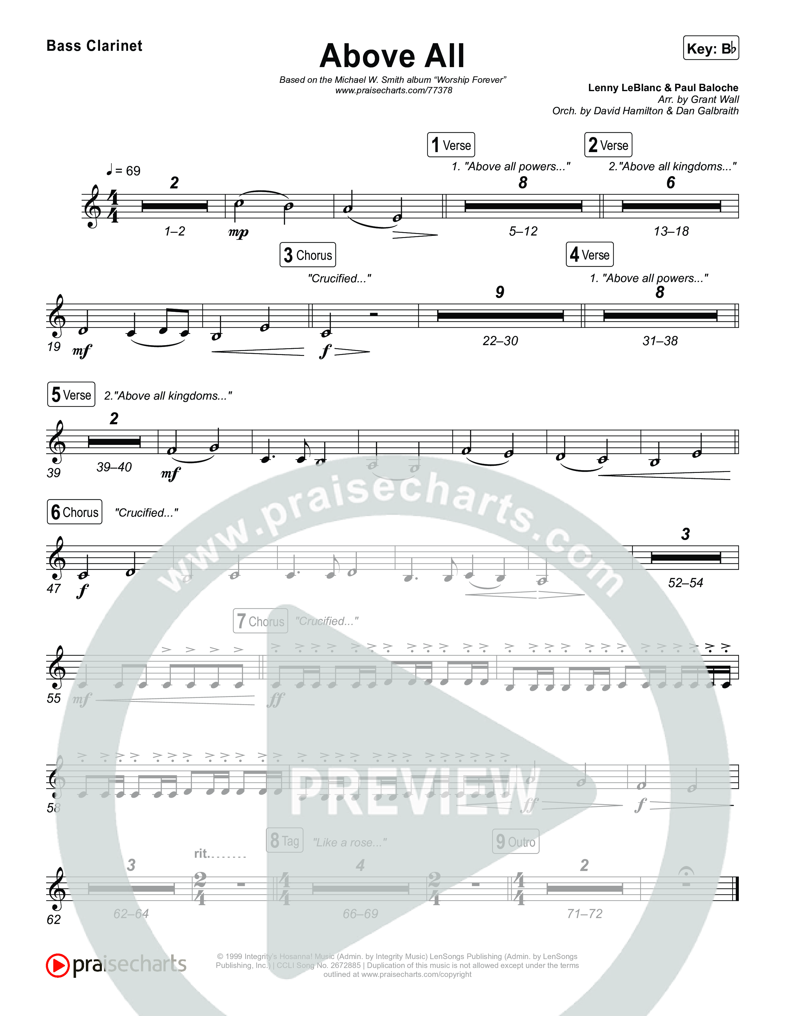 Above All (Live) Bass Clarinet (Michael W. Smith)