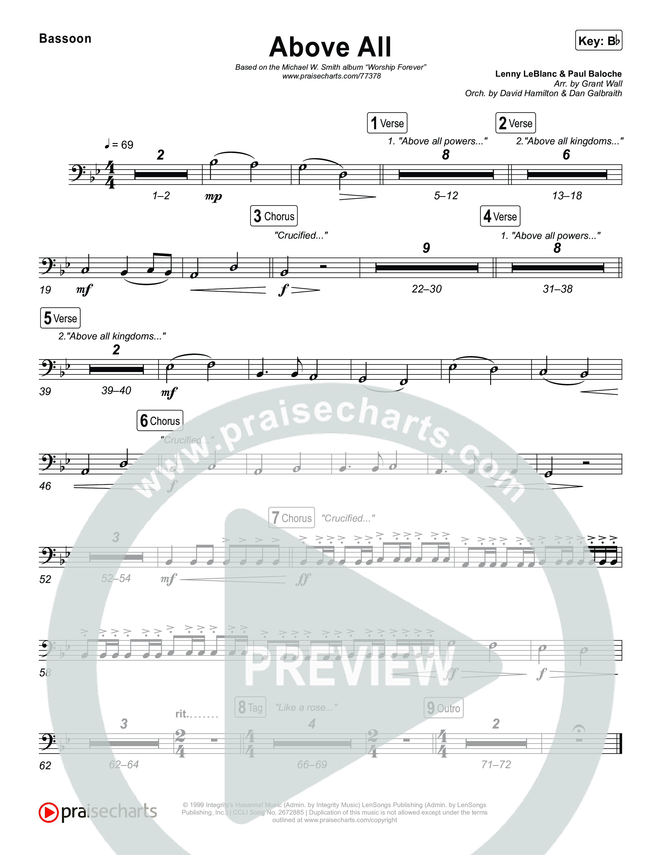 Above All (Live) Bassoon (Michael W. Smith)