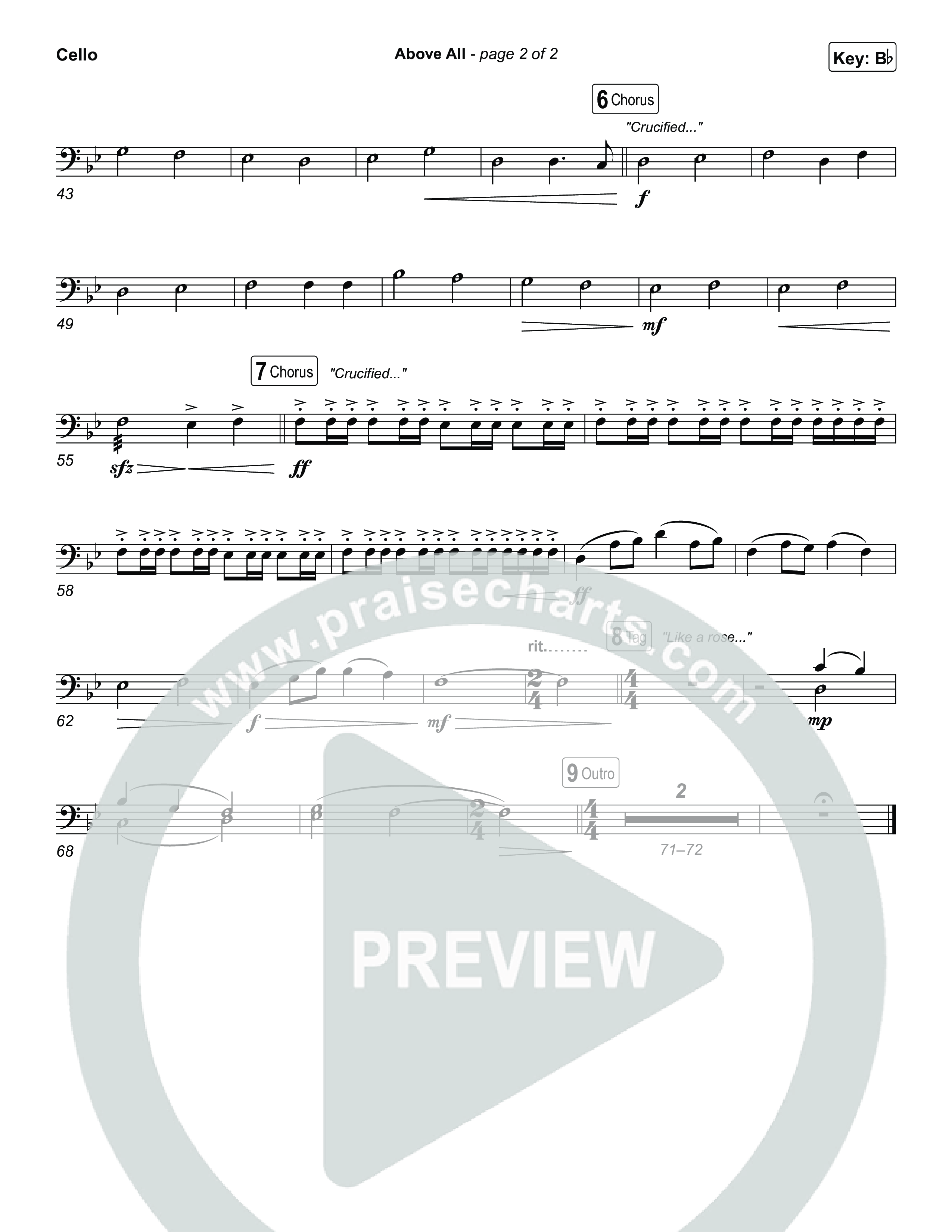 Above All (Live) Cello (Michael W. Smith)