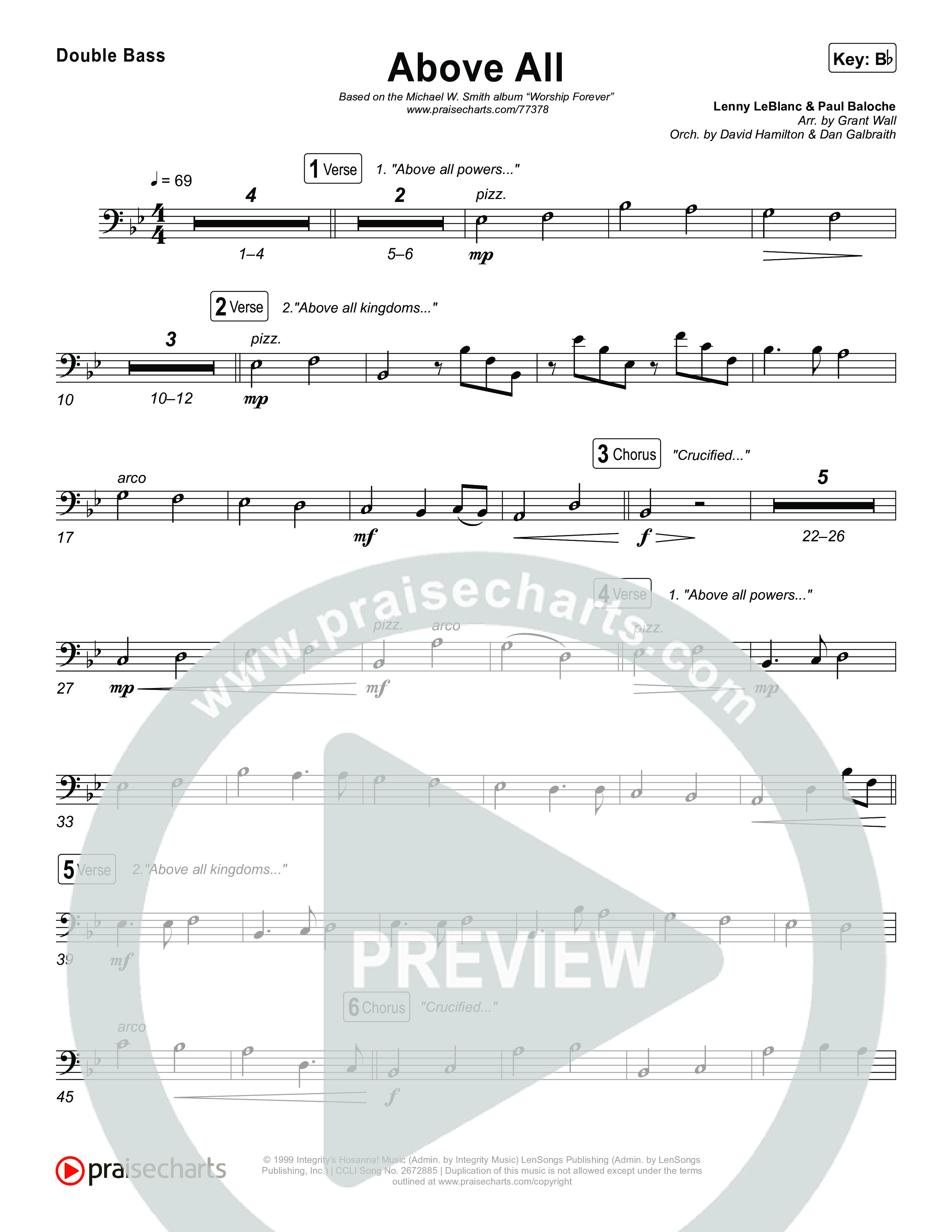 Above All (Live) String Bass (Michael W. Smith)