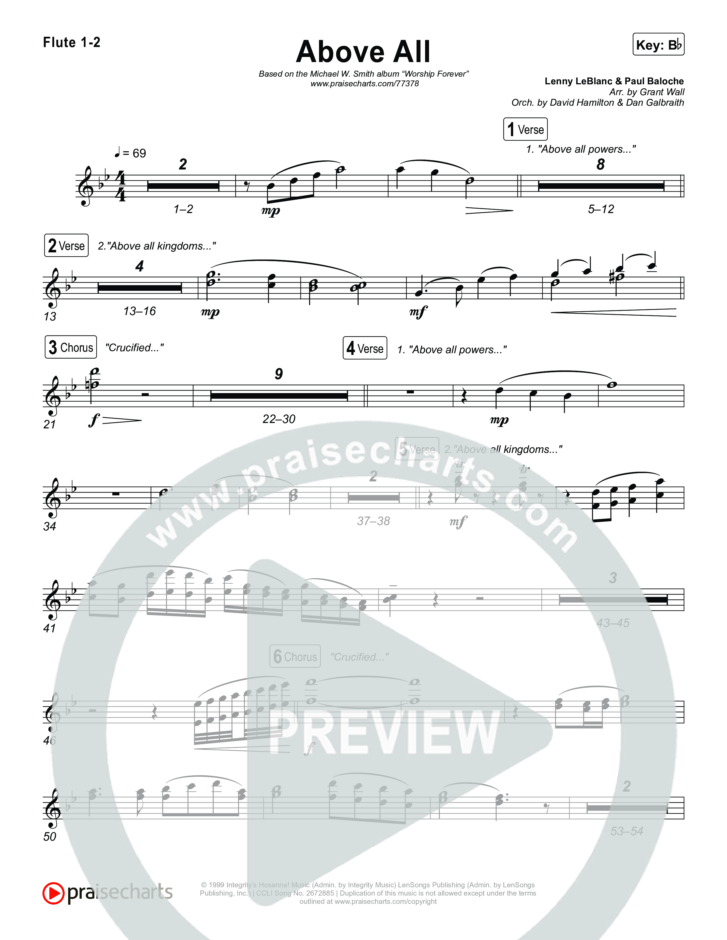 Above All (Live) Flute 1,2 (Michael W. Smith)