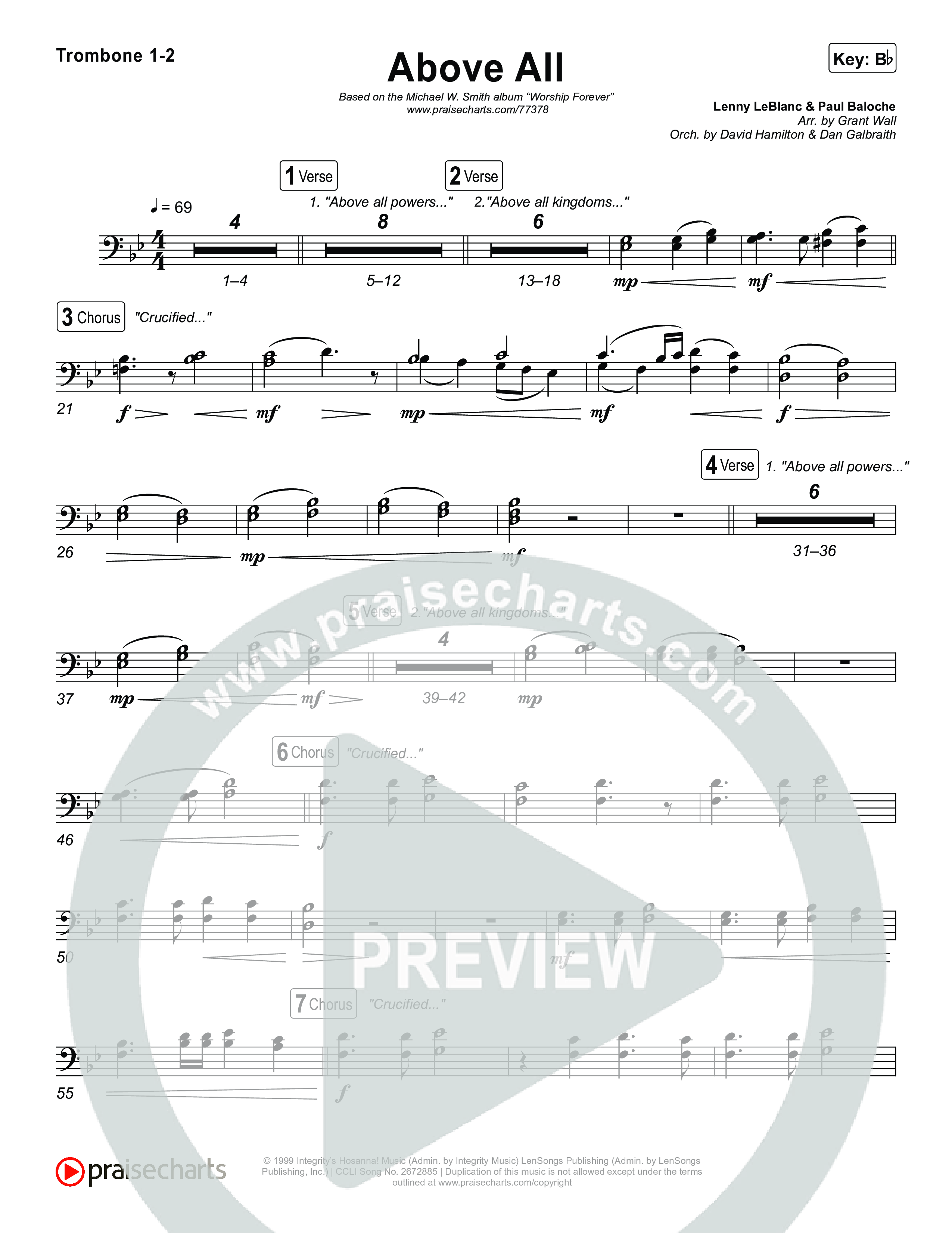 Above All (Live) Trombone 1,2 (Michael W. Smith)