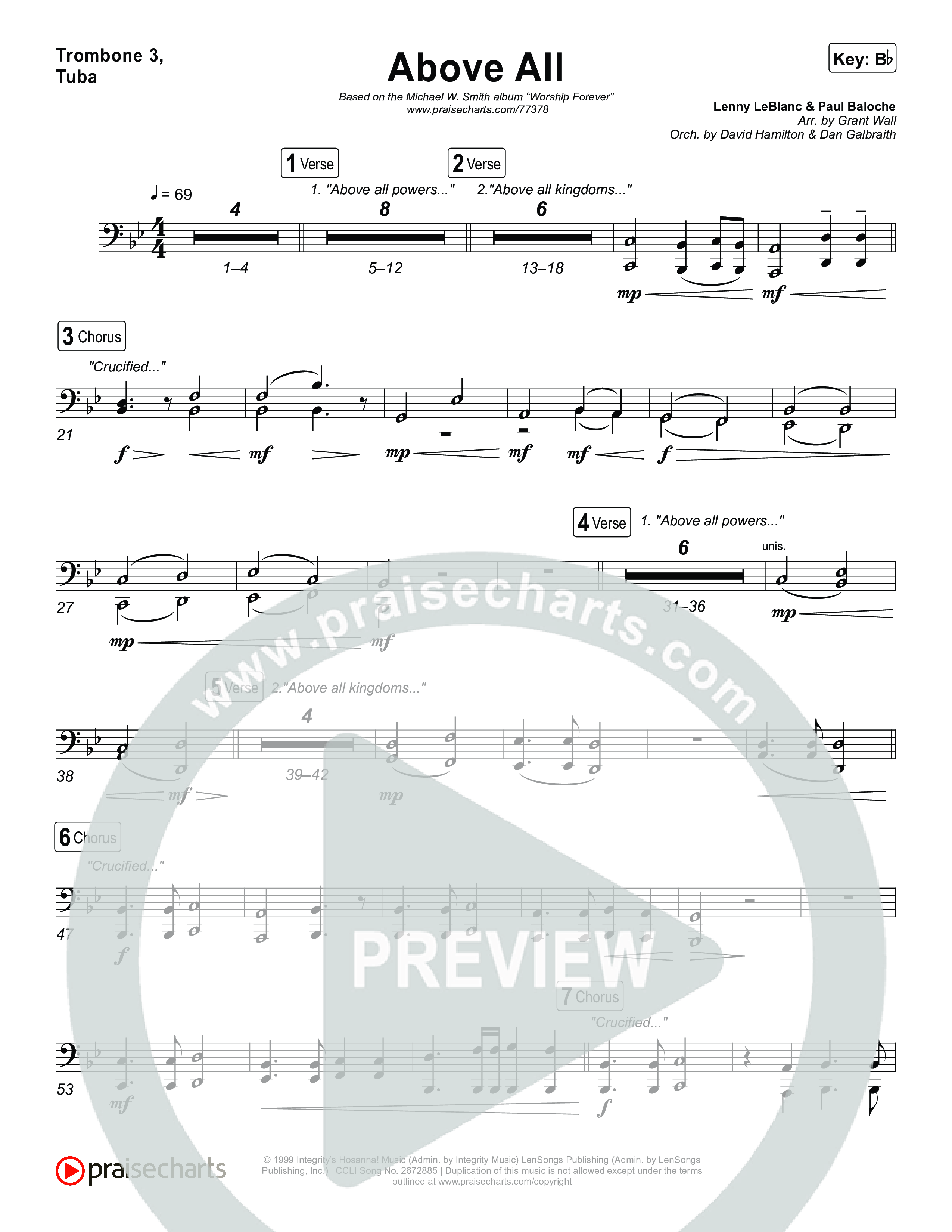 Above All (Live) Trombone 1,2 (Michael W. Smith)