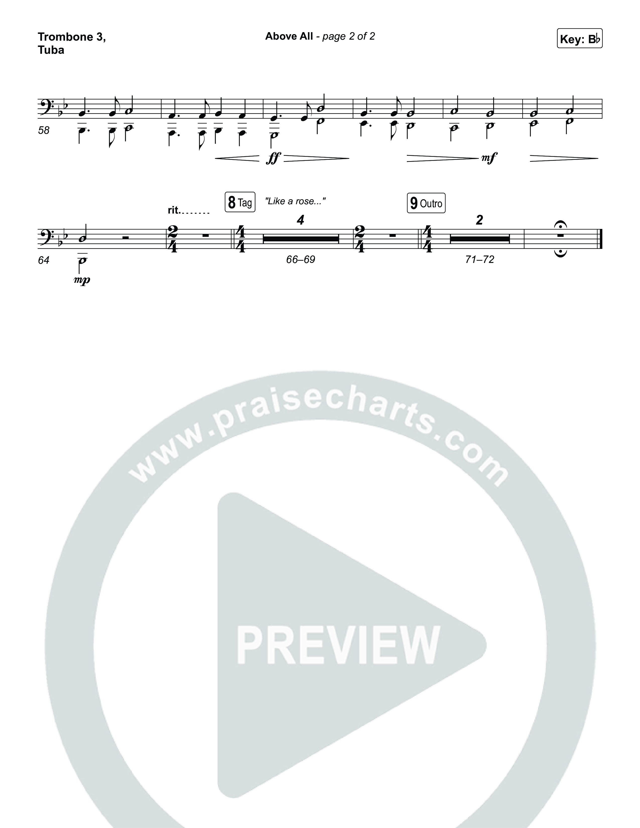 Above All (Live) Trombone 3/Tuba (Michael W. Smith)