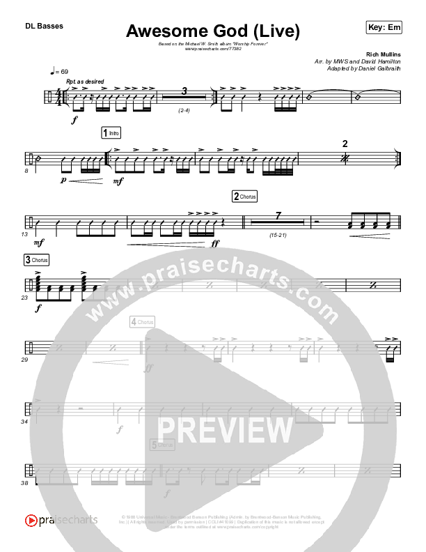 Awesome God (Live) Bass Drum (Michael W. Smith)