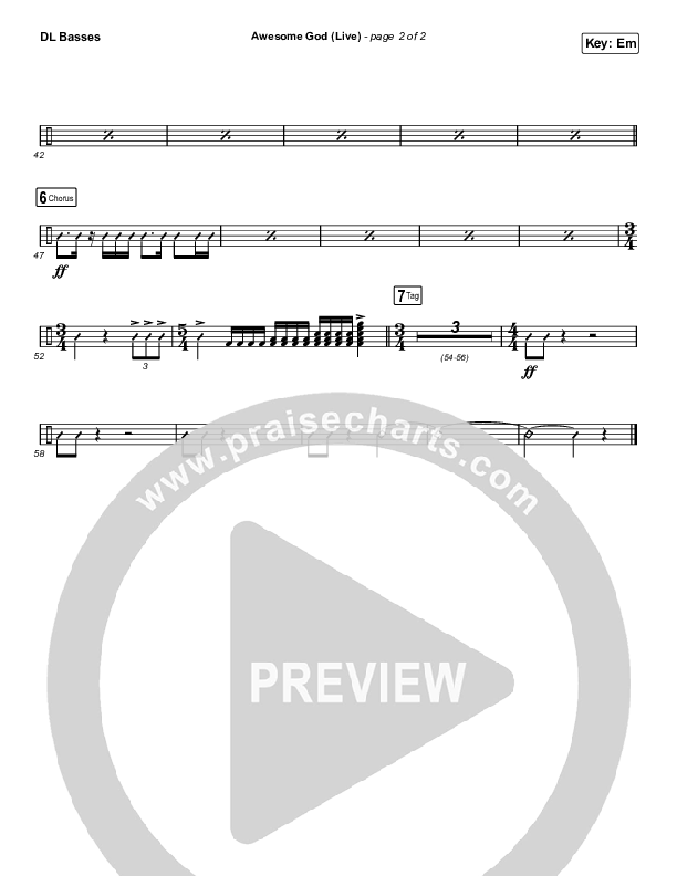 Awesome God (Live) Bass Drum (Michael W. Smith)