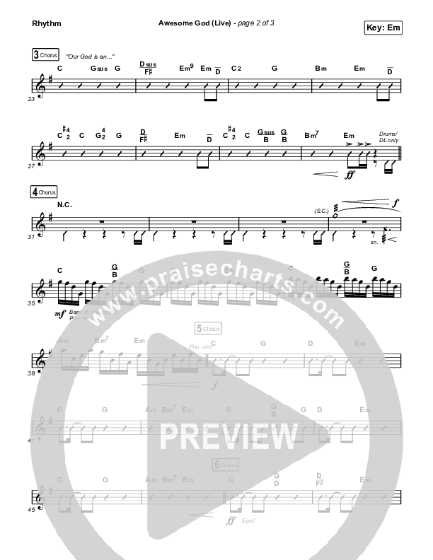 Awesome God (Live) Rhythm Pack (Michael W. Smith)