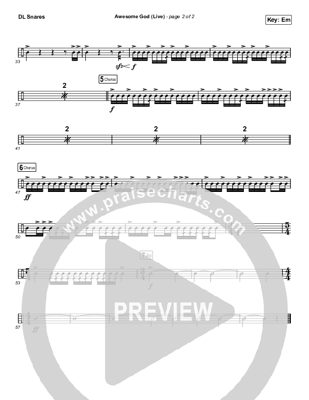 Awesome God (Live) Snare Drum (Michael W. Smith)