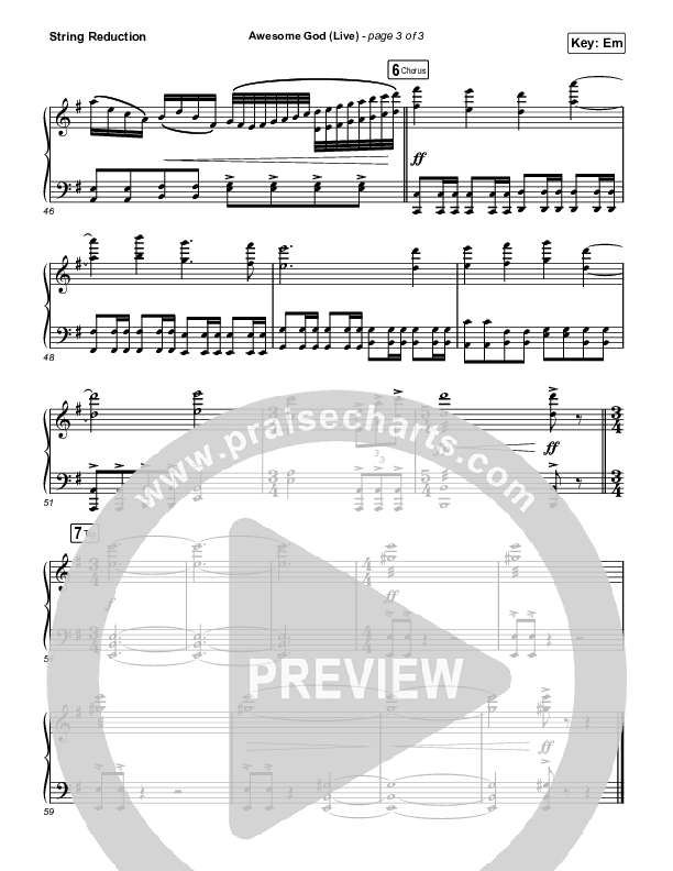 Awesome God (Live) String Reduction (Michael W. Smith)