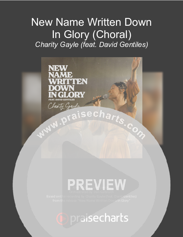 New Name Written Down In Glory (Choral Anthem SATB) Cover Sheet (Arr. Luke Gambill / Charity Gayle / David Gentiles)