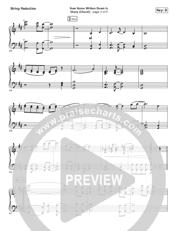 New Name Written Down In Glory (Choral Anthem SATB) String Pack (Arr. Luke Gambill / Charity Gayle / David Gentiles)