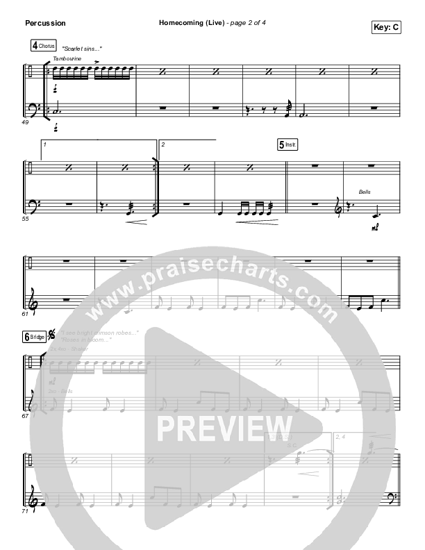 Homecoming (Live) Percussion (Bethel Music / Cory Asbury / Gable Price)