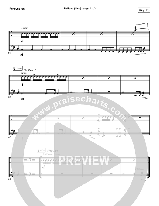 I Believe (Live) Percussion (Bethel Music / Melissa Helser / Jonathan David Helser)