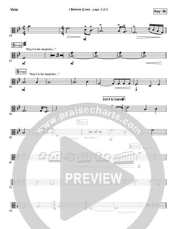 I Believe (Live) Viola (Bethel Music / Melissa Helser / Jonathan David Helser)
