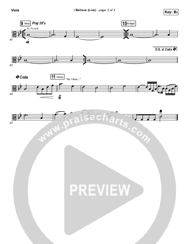 I Believe (Live) Viola (Bethel Music / Melissa Helser / Jonathan David Helser)