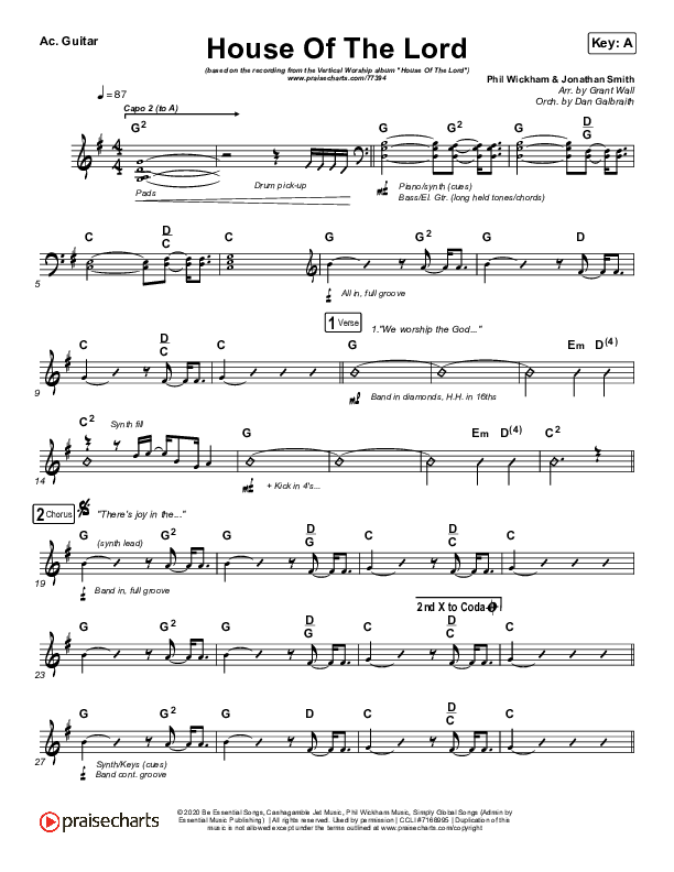 House Of The Lord Acoustic Guitar (Vertical Worship)